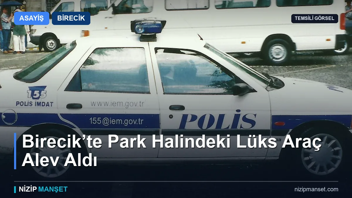 Birecik'te park halindeki Audi'ye ateş açıldı: Yangın çıktı