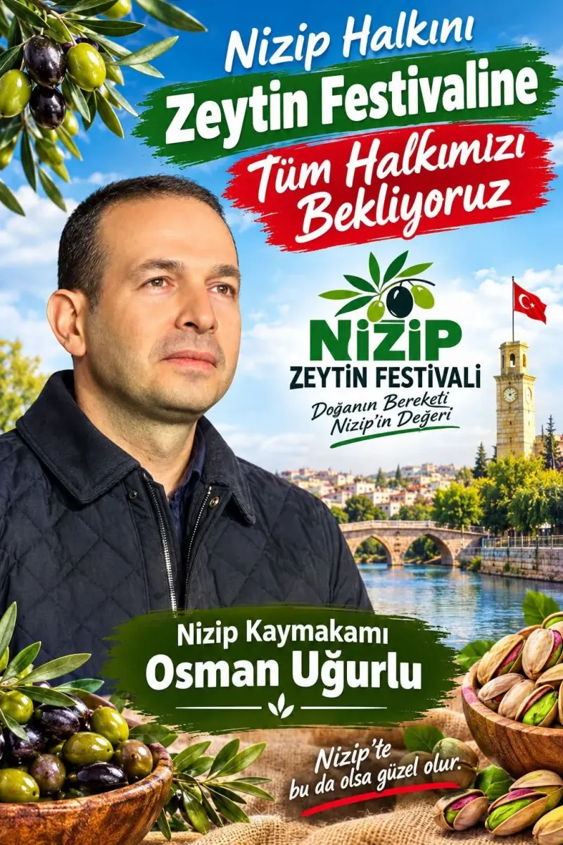 Nizip’te Zeytin Festivali Coşkusu Başlıyor